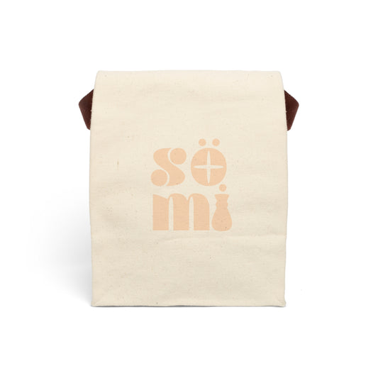 Canvas Lunch Bag — Neutral 'sömi' Minimalist Eco Tote with Strap