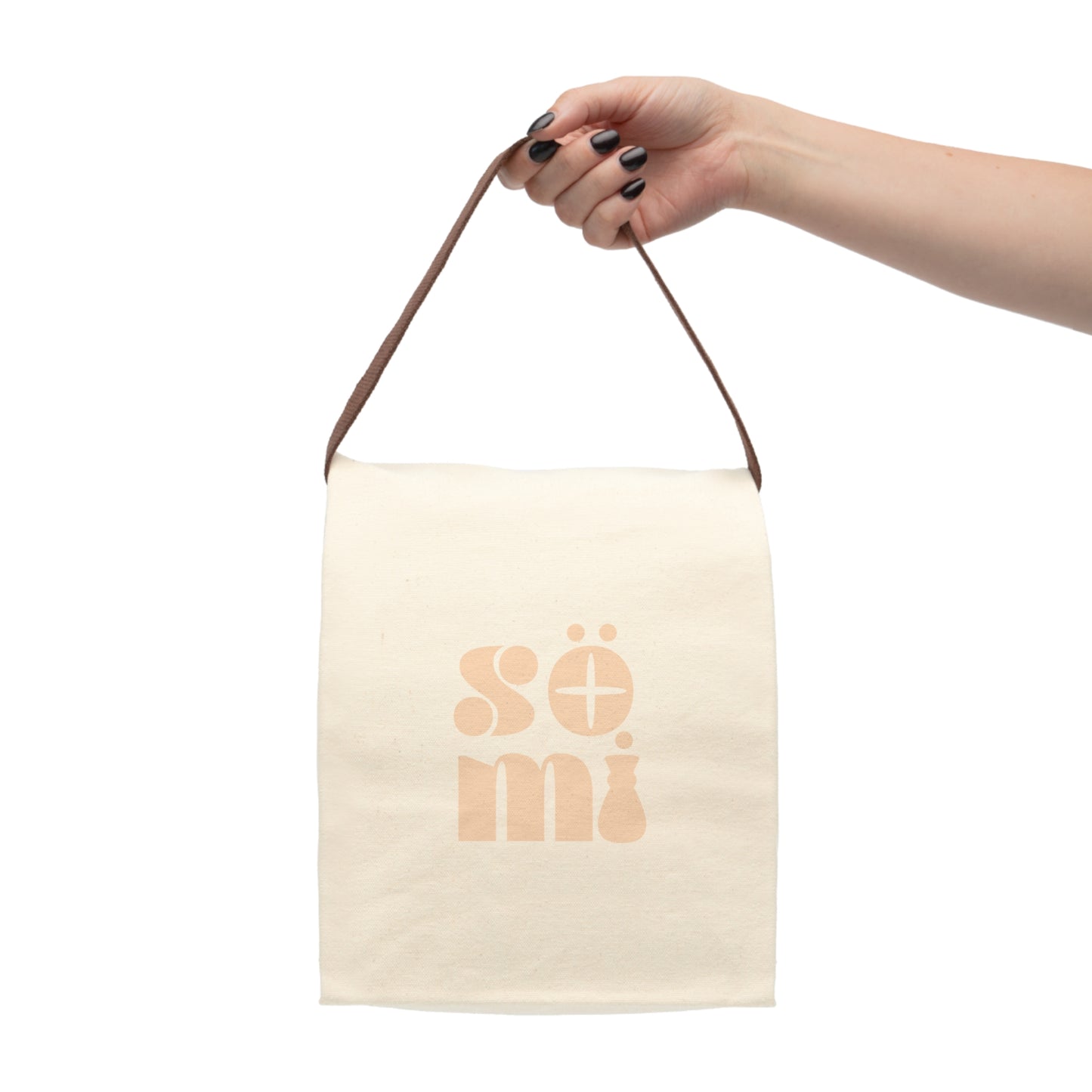 Canvas Lunch Bag — Neutral 'sömi' Minimalist Eco Tote with Strap