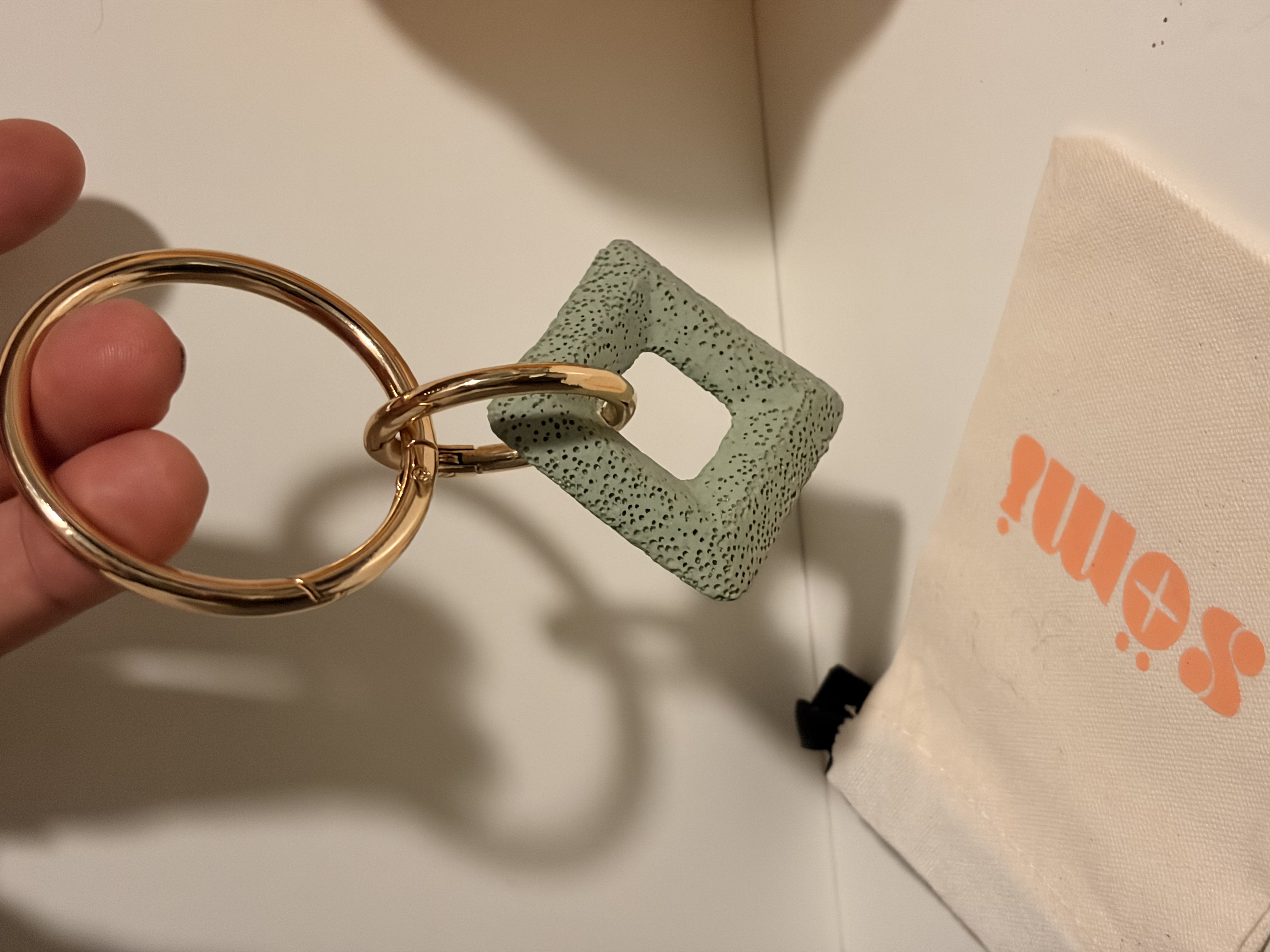 Mine Cuadrado Mint Green junto a la bolsa oficial SÖMI
