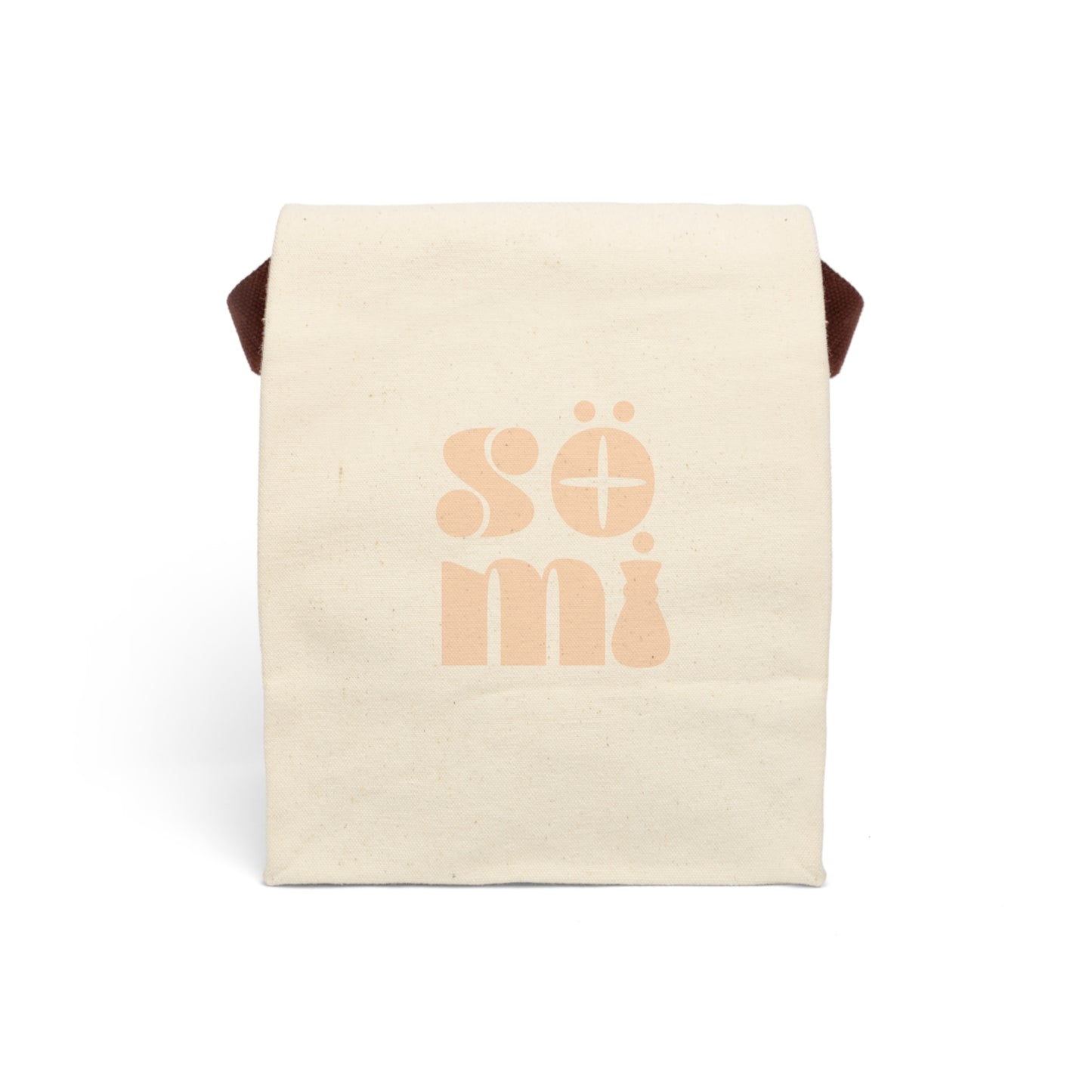Canvas Lunch Bag — Neutral 'sömi' Minimalist Eco Tote with Strap