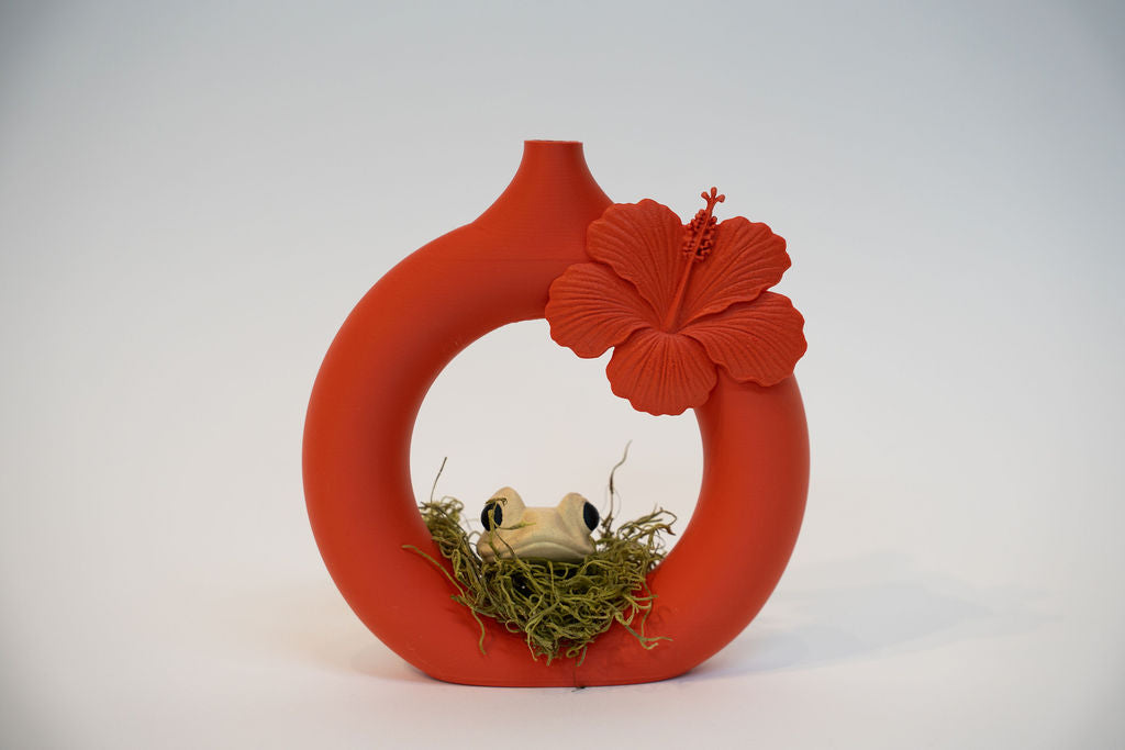 Decorative Vase with a Tropical Accent